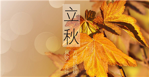 【立秋】來(lái)臨，卅亞和您共同迎接秋天的到來(lái)